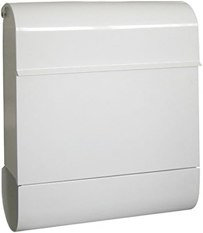 Premium Quality White Large Capacity Vegas Post Box Mail Letter Box (PB-1001W) W/ Screws &amp; Fittings and Keys