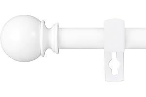 POSKENA Bastone Tende con Terminali Decorativi Rotondi per Finestre, 16mm Asta per Tende Estensibile 67-307cm per Camera da Letto e Soggiorno