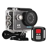 Farbe schwarz YouN EKEN H9R UHD 170D Actionkamera-Set für Videoaufnahmen mit Selfie-Stick (Schwarz)