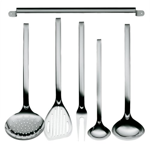 WMF Schöpflöffel-Set 6-teilig Schöpflöffel Schaumlöffel Saucenlöffel Backschaufel Fleischgabel Hängeleiste Practico Cromargan Edelstahl rostfrei spülmaschinengeeignet - 2