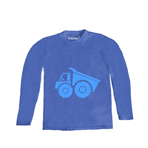 Inda-Bayi Baby-Toddler-Kids Heavy Cotton Long Sleeve T Shirt - dumper truck