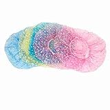 6 Pcs Vinyl Disposable Shower Hair Cap Stretchy Bath Hat