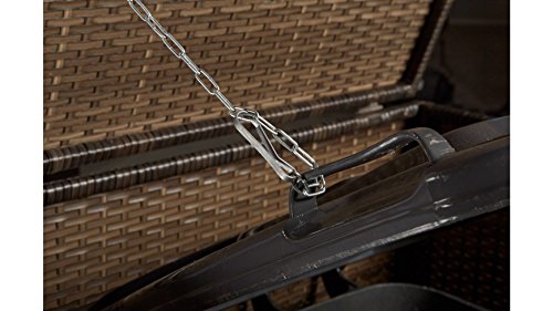 HANSE GARTENLAND Mülltonnenbox, für 2×120 l aus Polyrattan, B/T/H: 129/66/109 cm braun - 5