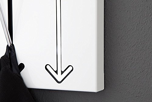 Design Wandgarderobe ARROW 3er weiss Garderobe - 3