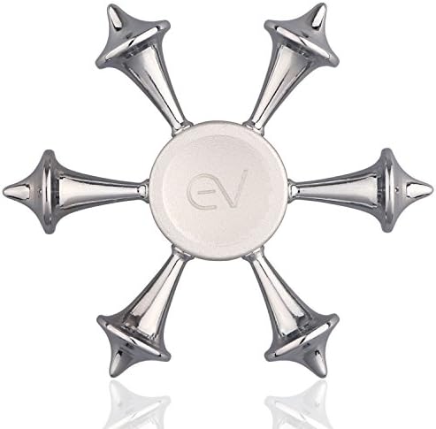 Eving Hands Fidget Spinner Ultra High Speed Bearings Good EDC Toy for Giving Up Smoking, Boredom, ADD and ADHD Adults &amp; Kids about 2~4mins Spin Time -Silver