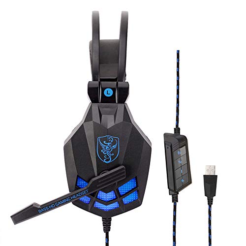 Preisvergleich Produktbild headsetUSB Light Gaming Headset Internet cafes Gaming Headset, Blue