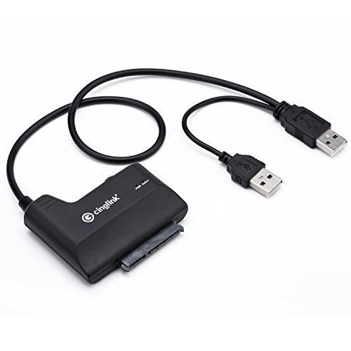 Cinolink® USB 2.0 to SATA Converter Adapter Cable for 2.5 inch/3.5 inch Hard Drive Disk HDD and SSD, With with On/off Switch, Power Adapter included … - 8