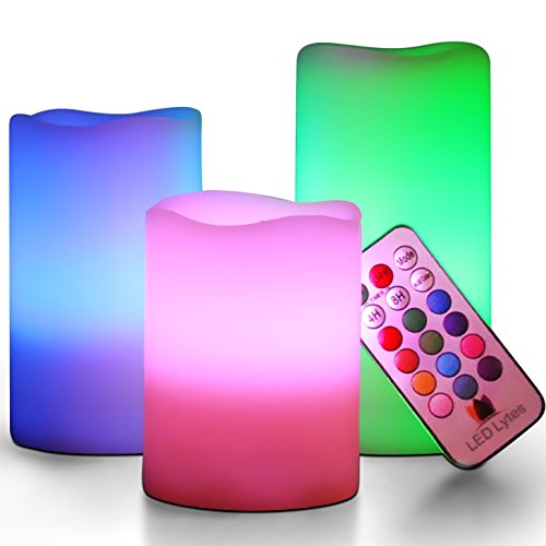 LED Lytes Velas de parpadeo Marfil Pack de 3