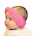 Koly® Baby Girls Photography Toddler Cute Kids Knitting Cross Headband Baby Hair Accessories (Hot pink)