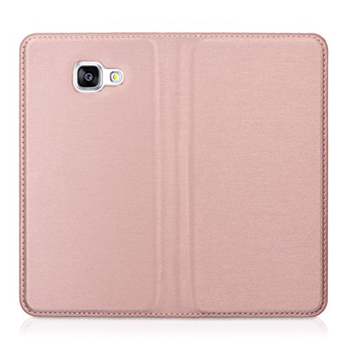 kwmobile Funda para Samsung Galaxy A5  2016  - Carcasa con  Tapa Tipo Libro  para m  vil - Case Protector en  Oro Rosa 