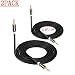 Produktbild bolongking 2 Pack AUX-Kabel, 3,5 mm Stereo-Audio-Jack zu Jack Kabel für Beats Kopfhörer, Apple iPod iPhone iPad, Home Auto-Stereoanlagen, Smartphones, MP3-Player, Lautsprecher, 24 K vergoldete Stecker auf Stecker, Schwarz, 1m&3m