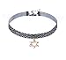 Produktbild XZZZBXL Damen Halskette Schlangenhaut Band Davidstern Anhänger Choker Halskette Frauen Halsketten Aussage Halskette Schmuck Halskette