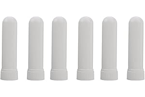IMIROOTREE Inhalateur nasal d'huile essentielle tube inhalateur Nasal en plastique vide rechargeable pour bricolage, 50 PCS,Blanc