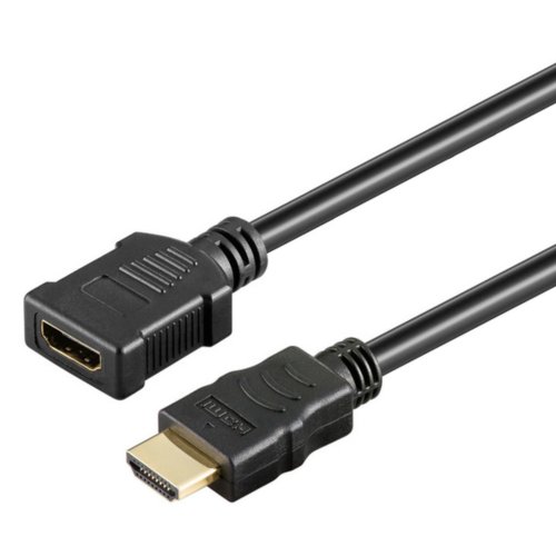 Ligawo 6541902 High Speed HDMI Kabel Verlängerung mit Ethernet, Ultra HD, UHD bis 2160p, bis 4096x2160 Pixel, 4K*2K – (1m)