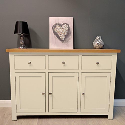 CHESTER PAINTED CREAM LARGE OAK SIDEBOARD / OAK CUPBOARD / SOLID WOOD / STORAGE DRESSER / NEW