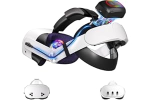 CENXI 10000mAh Battery Head Strap for Meta Quest 3s/3 with Cool RGB and Magnetic Battery Design,for Oculus Quest 3/3s Accessories Extra VR Playtime Premium Comfort & Adjustable, Reduce Facial Stress
