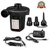 AC elektrische Luftpumpe: Diese elektrische Pumpe ist ideal für den täglichen Gebrauch. Die Kabellänge beträgt etwa 1,2 / 3.9ft, und der Luftdruck 0.47psi / 3200pa, können Sie das Queen-Size / King-Size-Luftmatratze innerhalb von wenigen Minuten aufzublasen, was viel Zeit spart als andere alte Handpumpen