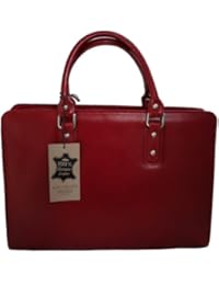 Chicca Tutto Moda CTM Borsa Donna a Mano Cartella da Lavoro, 36x27x11cm, Vera Pelle 100% Made in Italy
