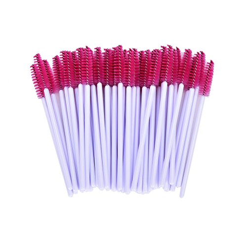 chiccharming Pack of 50 Disposable Eyelash Brush Makeup Tool Mascara Wands Cosmetic Brush Kit