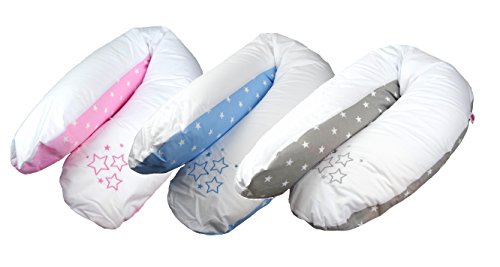 Babymajawelt® Stillkissen mit Perlenfüllung „STARS“, EPS Microperlen, Schwangerschaftskissen Perlenfüllung ca. 190 x 64 cm - 3