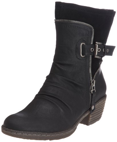 Rieker 93761, Botas Biker para Mujer, Negro, 36 EU - Rieker