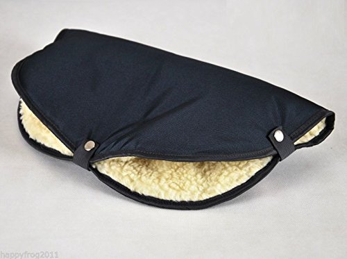WINTER WARMER BABY PRAM STROLLER HAND MUFF FINGERLESS GLOVES SHEEP WOOL