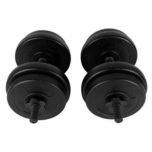 Kurzhanteln Paar Kunststoff 20 / 30 / 40 kg Hantel Set Black - 5