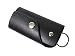 Essart PU Leather Keyfob Holder Plain finish for 6keys, one detachable ring, button closure - Black RS.329.00