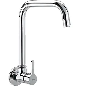 Cera Brass Chesley Wall Mounted Sink Cock 274mm/11-Inch with Long Swivel Long Spout and Wall Flange