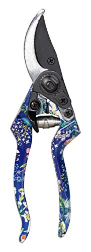 Preisvergleich Produktbild V & A Gartenscheren Kilburn mit Blütenmuster - Dunkelblau