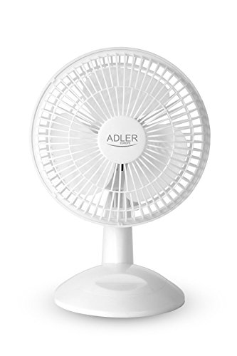 Standventilator / Tischventilator Ø 15cm 15 Watt, 2 Geschwindigkeitsstufen Ventilator mit 180° Rotation, leiser Betrieb Desk Fan Windmaschine (Tischventilator Ø:15cm/15Watt)