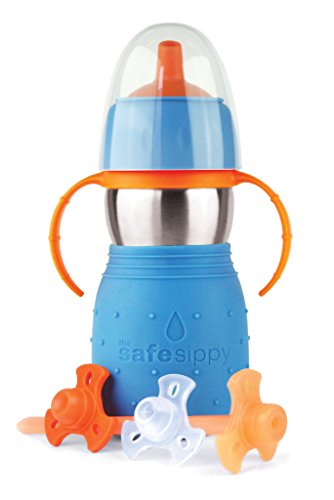Kid Basix KB-SafeSippy2-Blue 2 Trinkflasche, blau