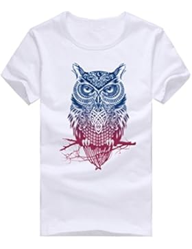 Amlaiworld Sommer Mehr Sorten Druck Kurzarm T-Shirt, Mode Multicolor T-Shirt Top