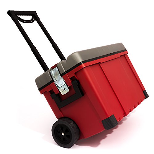 Keter Werkzeugkasten 25″ Hawk Karre rot grau Werkzeugkoffer Trolley Rollen - 3