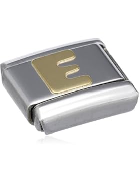 Nomination Composable Classic BUCHSTABEN Edelstahl und 18K-Gold (E) 030101