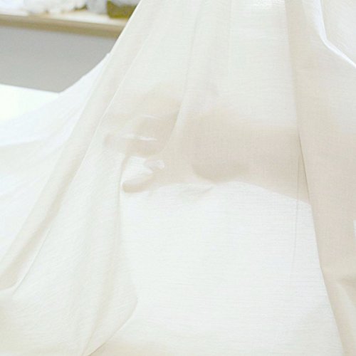 zarter Baumwoll-Batist in Warm Weiß für Bekleidung u Deko als Meterware Nessel-Stoff (Breite: 130 cm | leicht)
