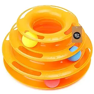 The Pets Company Interactive Tower of Tracks Cat Toy with Balls, Pet Amusement Interactive Board Game Toys for Cats and Kitten