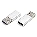 Produktbild Komost [2-Pack] Adapter USB 3.0 A Stecker auf USB 3.1 Typ C Buchse, Aluminium, Silber