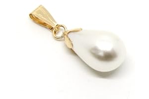 Peninsula Jewellery 9ct Gold Pearl Teardrop Pendant without chain