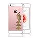 Price comparison product image Caler Case for iPhone SE/5/5S, Crystal Clear Transparent Silicone Soft Protective Case TPU Anti-Scratch Anti-Shock for iPhone 5 5S Hedgehog Football Motif
