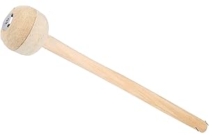 BNINETEENTEAM Palo de mazo de Tambor de Madera de Arce Duradero para Banda de percusión con Cabeza de Fieltro de Lana Mazas Bombo
