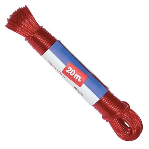 Metaltex - Cuerda de acero plastificada para tendedero, 20 m, colores aleatorios