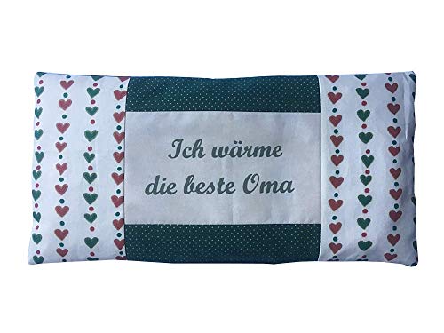Dinkelkissen mit Namen !!! 5 Wörter möglich in 3 Kammern abgenäht zur Wärme-Kälte und Entspannungstherapie im Patchworkstil in liebevoller Handarbeit hergestellt Größe 40x20cm Bezug waschbar !!!