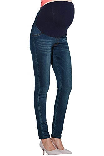 Sweet Mommy Maternity Slim Skinny Fit Stretch Jeans Denim Pants Blue M