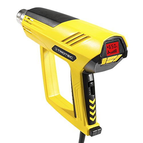 TROTEC Heißluftpistole HyStream 2100 (2.000 Watt) bis max. 650 °C (in 10 °C-Schritten) mit Kaltstufe, Farb-LCD und vielseitig einsetzbarem Vorsatzdüsen-Set - 3