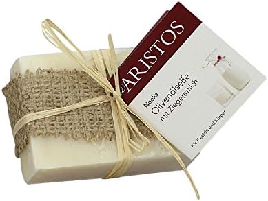 Aristos Natural Soap with Olive Oil & Goat's Milk for Removing Make Up Facial Cleanser Dry Skin Babies and Toddlers (1 x 4 oz / 100 g)