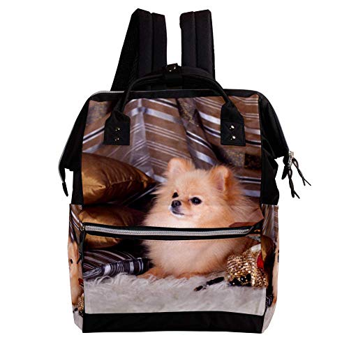 Preisvergleich Produktbild Hund Y50 Stilvolle Wickelrucksack Tasche, Multifunktions dauerhafte Wickeltasche für Mama und Papa, große Kapazität Windelrucksack