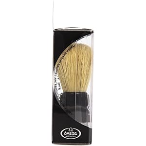 Omega of Italy Boar Hair Shaving Brush, Black/Clear Plastic Handle - Image 4