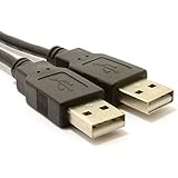 USB-Kabel A männlich zu A männlich Stecker geschirmt High Speed 2.0 28 AWG Lange Schwarz (3 M)
