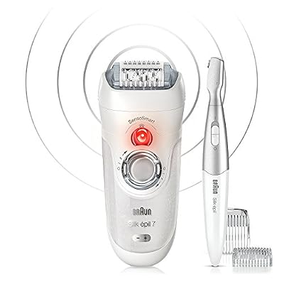 Braun Silk-Épil 7 7/890 Sensosmart Épilateur Électrique/7 Accessoires Argent